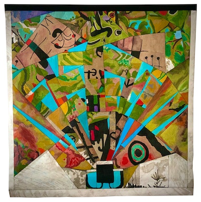 Textil konst med lapptäckstekniker av Mona Pedersson